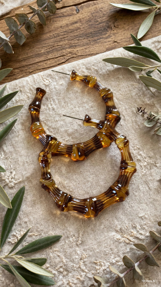 BAMBOO LEOPARD EARRINGS 💛