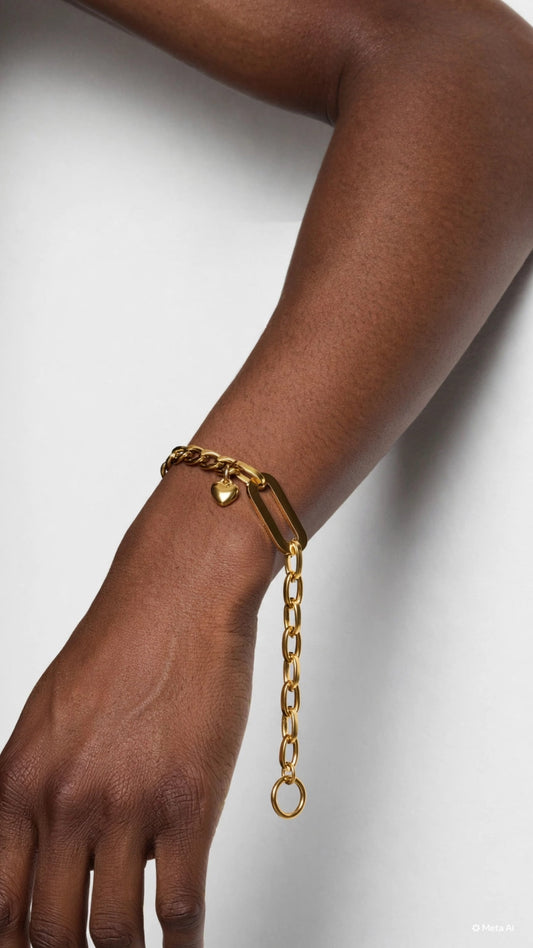HEART LINK BRACELET 💛