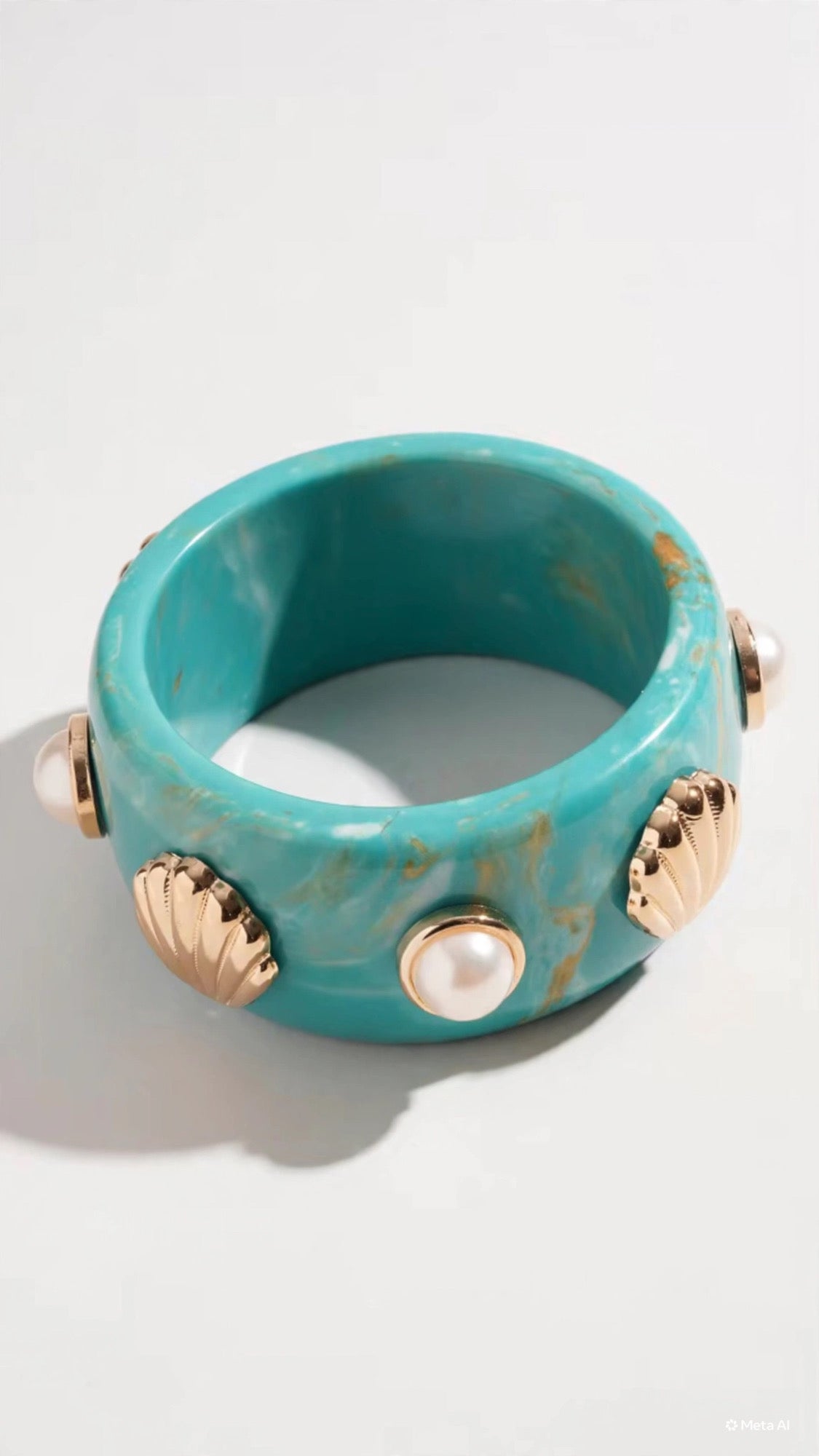 RESIN PEARL BANGLE 💛